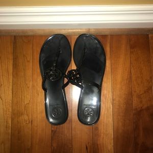 Black Tory Burch sandals.